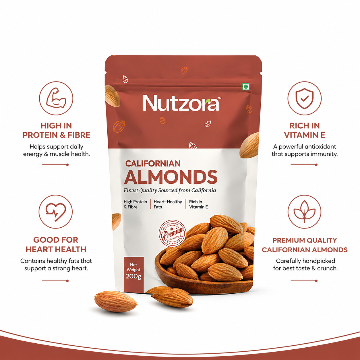 Californian Almonds | Premium Badam | High Protein & Vitamin E