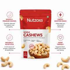 Whole Cashews | Premium Kaju | Energy Boosting Snack