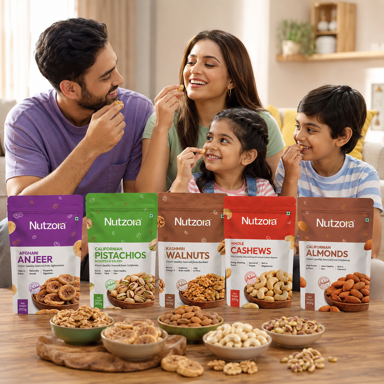 Nutzora Premium Dry Fruits Combo | 5-in-1 Gift Box